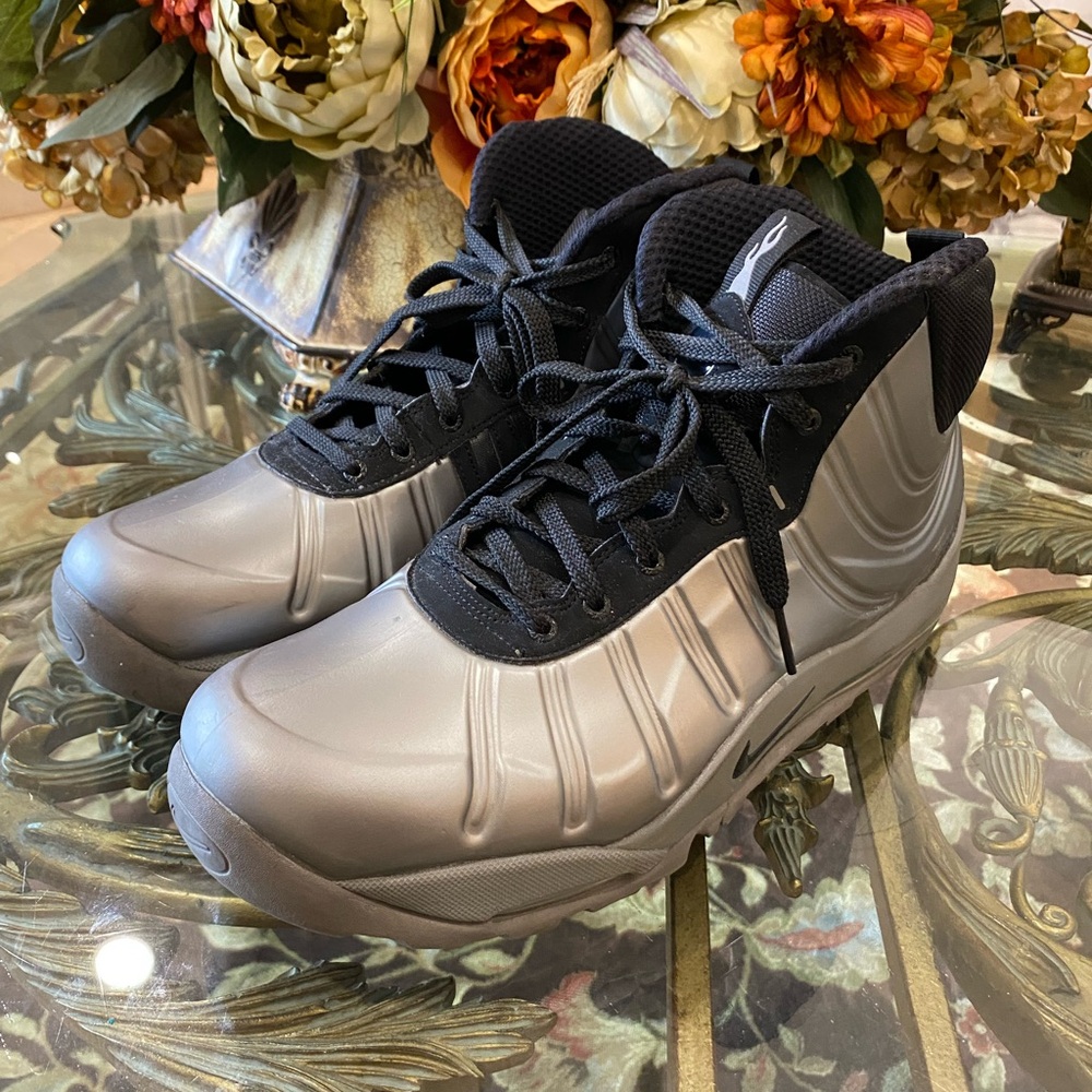Nike Air Bakin Posit Metallic Pewter 618056-002 Men’s Size 12.5 Sneakers Shoes